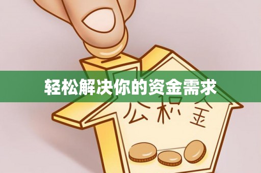 新社轻松解决你的资金需求