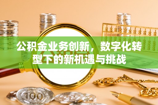 新社公积金业务创新，数字化转型下的新机遇与挑战