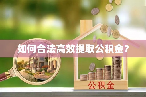 新社如何合法高效提取公积金？