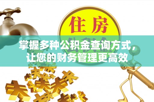 新社掌握多种公积金查询方式，让您的财务管理更高效