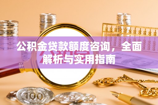 新社公积金贷款额度咨询，全面解析与实用指南