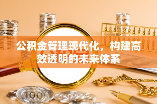 新社公积金管理现代化，构建高效透明的未来体系