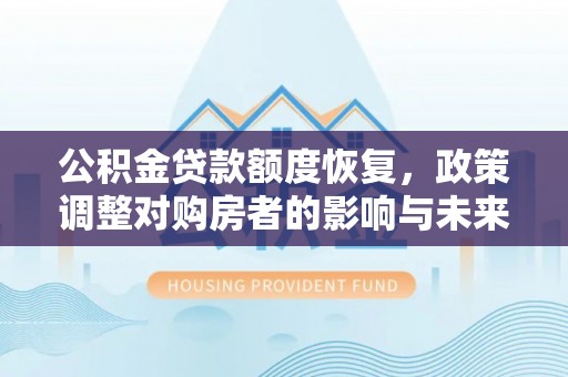 新社公积金贷款额度恢复，政策调整对购房者的影响与未来展望