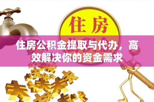 新社住房公积金提取与代办，高效解决你的资金需求