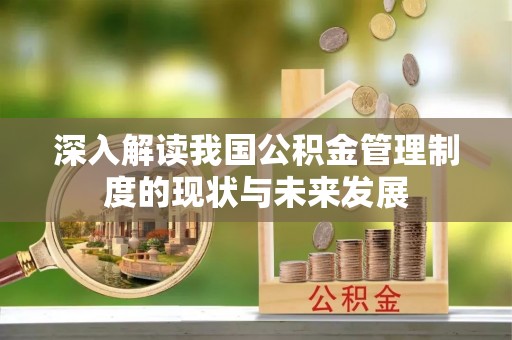 新社深入解读我国公积金管理制度的现状与未来发展
