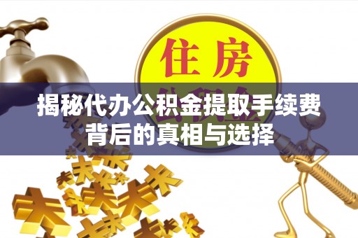 新社揭秘代办公积金提取手续费背后的真相与选择