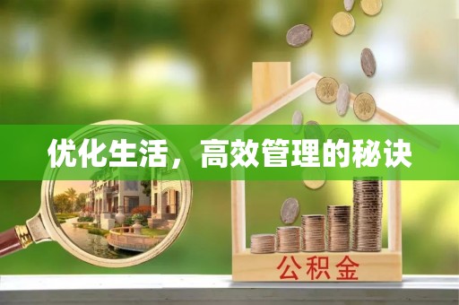 新社优化生活，高效管理的秘诀
