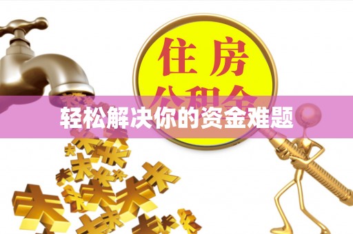 新社轻松解决你的资金难题