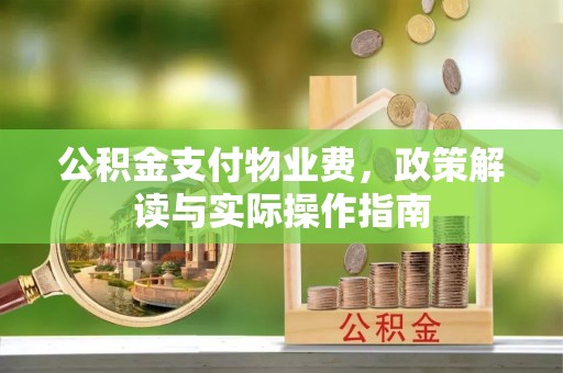 新社公积金支付物业费，政策解读与实际操作指南