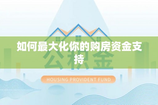 新社如何最大化你的购房资金支持