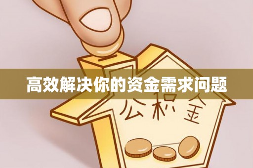 新社高效解决你的资金需求问题