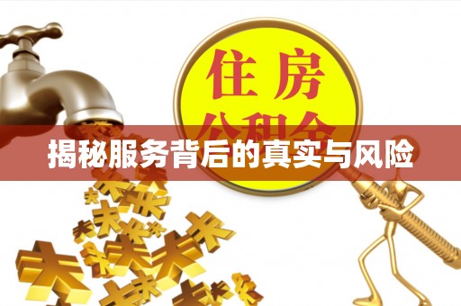 新社揭秘服务背后的真实与风险