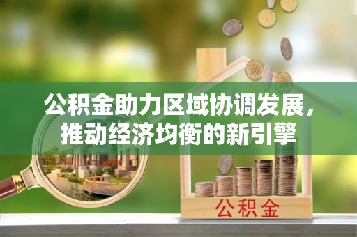 新社公积金助力区域协调发展，推动经济均衡的新引擎